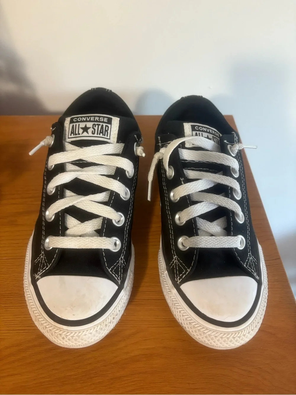 Converse Black and White Kids Low Top Sneakers